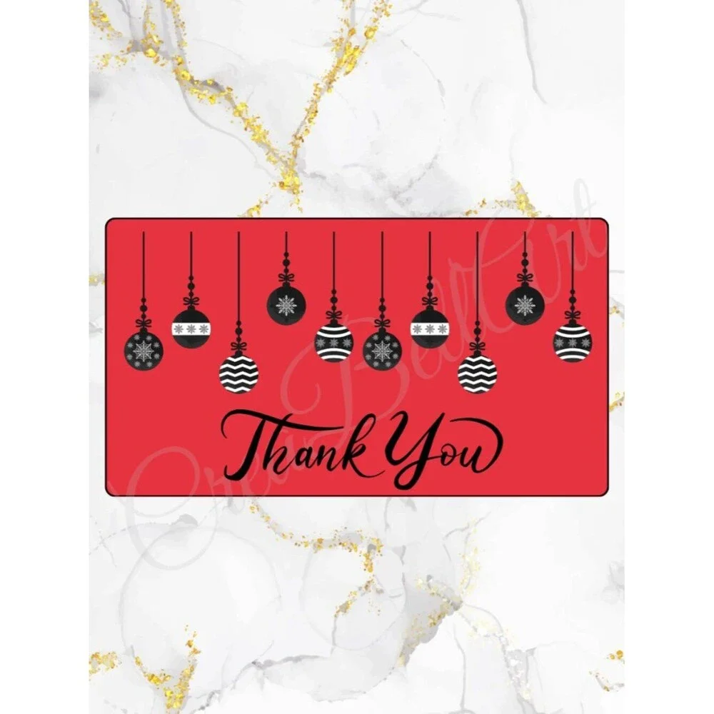 Christmas Thank You Stickers | Holiday Design | Small Business Packaging